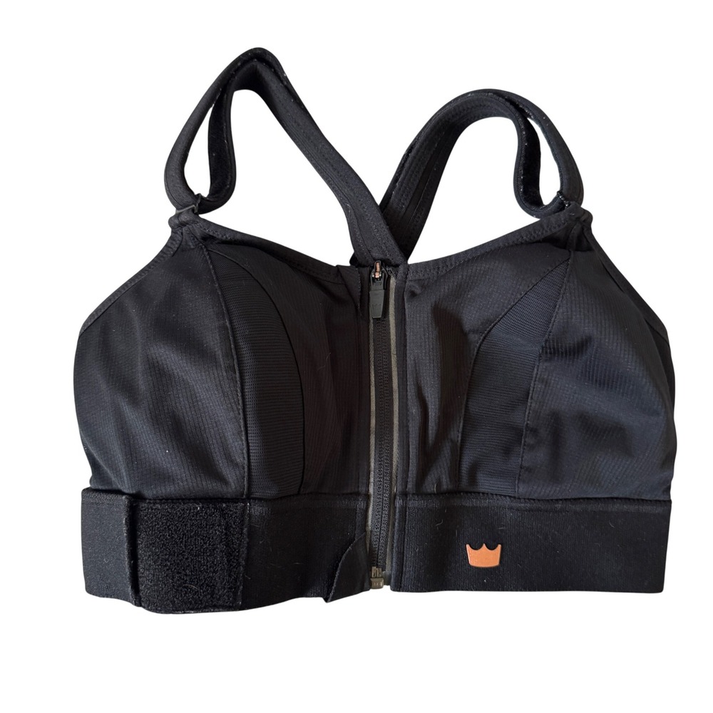 Shefit Ultimate Sports Bra High Impact Front‎ Zip Adjustable Black Size Small S